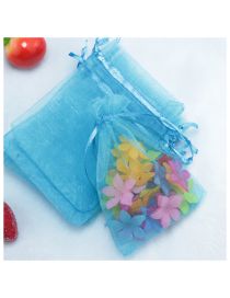 Fashion Lake Blue (100 Batches For A Single Color) Organza Drawstring Mesh Packaging Bag