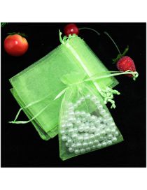 Fashion Fruit Green (100 Batches For A Single Color) Organza Drawstring Mesh Packaging Bag