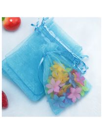 Fashion Lake Blue (100 Batches For A Single Color) Organza Zipper Bag