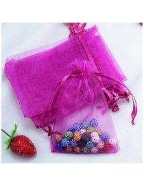 Fashion Rose Red (100 Batches For A Single Color) Organza Zipper Bag