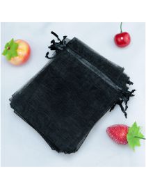 Fashion Black (100 Batches For A Single Color) Organza Zipper Bag