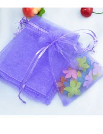 Fashion Purple (100 Batches For A Single Color) Organza Zipper Bag