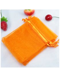 Fashion Orange (100 Batches For A Single Color) Organza Zipper Bag