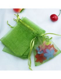 Fashion Army Green (100 Batches For A Single Color) Organza Zipper Bag