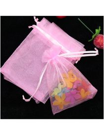 Fashion Pink (100 Batches For A Single Color) Organza Zipper Bag