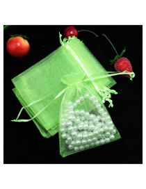 Fashion Fruit Green (100 Batches For A Single Color) Organza Zipper Bag