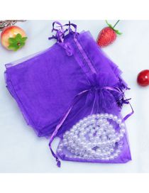 Fashion Deep Purple (100 Batches For A Single Color) Organza Zipper Bag