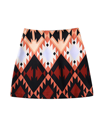Fashion Color Resin Print Skirt