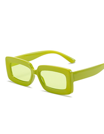 Fashion Fluorescent Green Frame Green Film Pc Frame Sunglasses