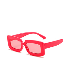 Fashion Red Frame Powder Pc Frame Sunglasses