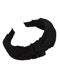 Fashion Black Fabric Knotted Headband