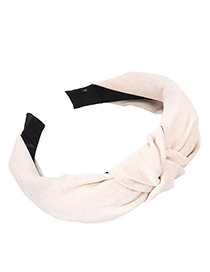 Fashion Creamy-white Fabric Knotted Headband