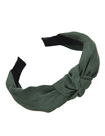 Fashion Green Fabric Knotted Headband