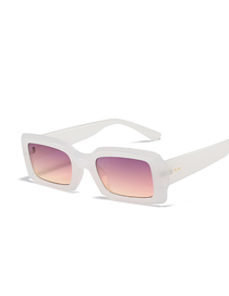 Fashion Transparent Frame Purple Powder Tablet Small Square Frame Sunglasses