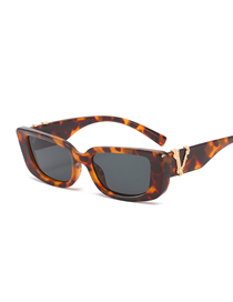 Fashion Douhua Frame Gray Slices Pc Frame Sunglasses