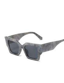 Fashion Grey Porcelain Frame Large Square Frame Sunglasses