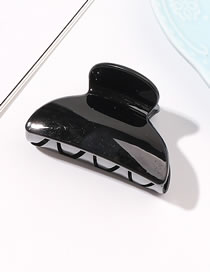Fashion Lacquered Black Resin Frosted Half-circle Gripper