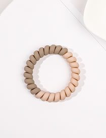 Fashion Frosted Powder Coffee Frosted Color Matching Telephone Wire Hair Ring