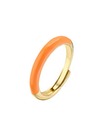 Fashion Orange Copper Gold Plated Drip Ring