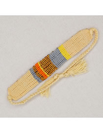 Fashion 6# Geometric Embroidery Floss Braided Bracelet