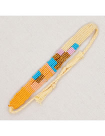 Fashion 11# Geometric Embroidery Floss Braided Bracelet