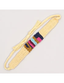 Fashion 19# Geometric Embroidery Floss Braided Bracelet