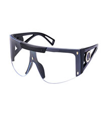 Fashion Blue Grey Pc Integrated Large Frame Sunglasses