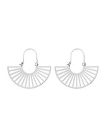 Fashion 7# Stainless Steel Cutout Geometric Earrings