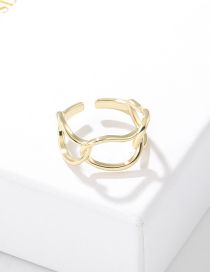 Fashion Three Circles 1 Solid Copper Geometric Knot Open Ring