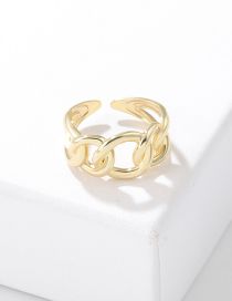 Fashion Three Circles 2 Solid Copper Geometric Knot Open Ring