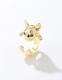 Fashion Bulldog Ring Brass Diamond Bulldog Open Ring