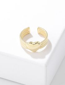 Fashion Love Ring Solid Copper Heart Open Ring