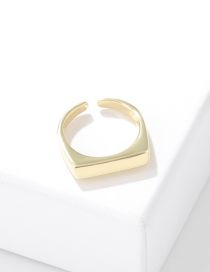 Fashion One Word Ring Solid Copper Geometric Ring