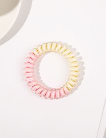 Fashion Jelly Light Powder Custard Plastic Color Matching Telephone Wire Hair Ring