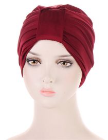 Fashion Wine Red Polyester Side Discount Square Toe Cap