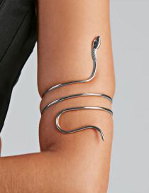 Fashion Silver Metal Spiral Snake Armband