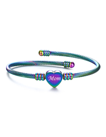 Fashion Mom Color Titanium Steel Mom Love Cable Bracelet