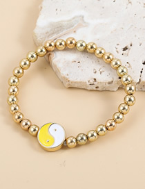 Fashion Yellow Resin Gold Beaded Beaded Oil Tai Chi Bracelet