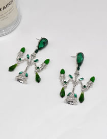 Fashion Silver Crystal Chandelier Earrings