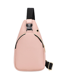 Fashion Pink Pu Large Capacity Messenger Bag  Pu