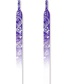 Fashion Cashew Purple Gradient-110cm Cashew Flower Print Gradient Flat Laces