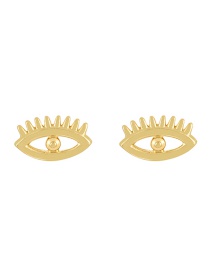 Fashion Gold Copper Hollow Eye Stud Earrings