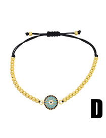 Fashion D (gold) Brass Diamond Eye Pull Bracelet