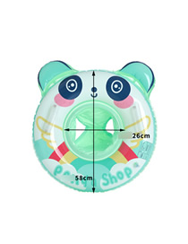 Fashion Green 60 Rainbow Panda Crotch Ring Pvc Cartoon Three-dimensional Handle Swimming Ring  Ordinary Pvc