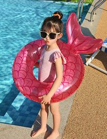 Fashion 70 Backrest Mermaid Pink Pvc Backrest Mermaid Swim Ring  Ordinary Pvc