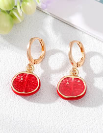 Fashion Pomegranate Ear Buckles Resin Cartoon Pomegranate Earrings