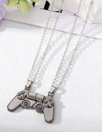 Fashion Bright Black Game Console Alloy Geometry Game Console Handle Magnetic Necklace Set