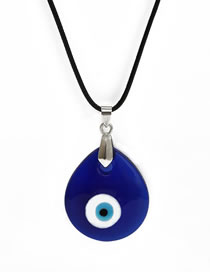 Fashion 3# Geometric Glass Drop Eye Necklace
