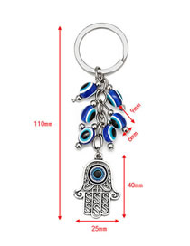 Fashion Hand Of Fatima Keychain Alloy Palm Eye Keychain