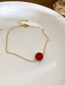 Fashion Bracelet--red Geometric Acacia Bean Bracelet
